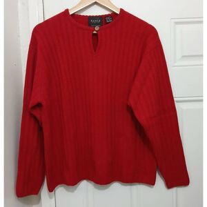 Forte prive 100% cashmere thick 2Ply soft womens medium classic red sweater